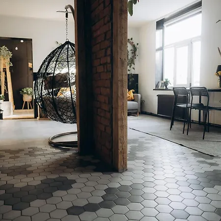 Greenspot - Loft With 2 Bedrooms And Free Parking Liepaja